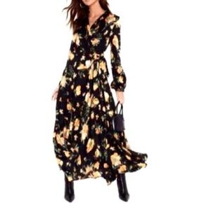 Indigo Rose Long Floral Dress